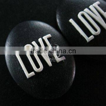 18x25mm Oval Love Letter Resin Cameo Black Vintage Style Cabochon DIY Pendant Charm Supplies 4120088 photo-3