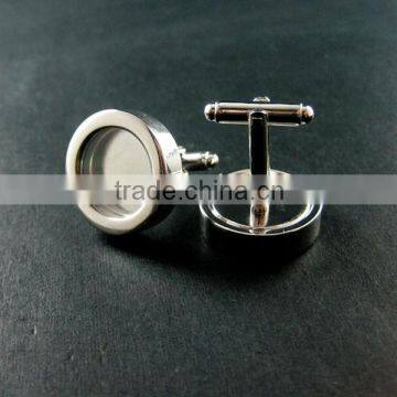 16mm Setting Silver Round 3mm Deep Bezel Tray Charm Floating DIY Photo Cufflinks,wedding Cuff Links Blanks Supplies 1500038 photo-3