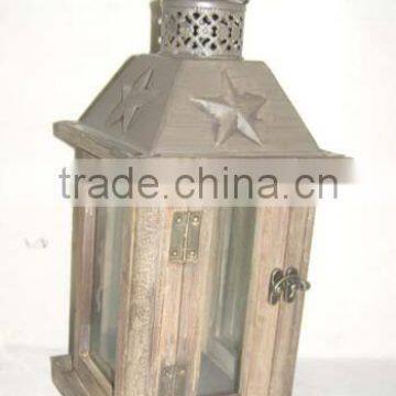 wholesale decorative metal & wood lanterns(XY10899)