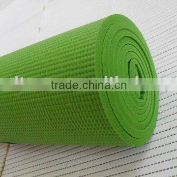 7mm thick green PVC yoga mat