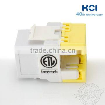 Network Solution RJ45 8P8C ETL 180 Degree UTP Super Cat 5e Modular Keystone Jack photo-5