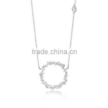 2016 korean TV style hot sale legend of the blue sea silver jewelry chain crystal Gianna Jun necklace