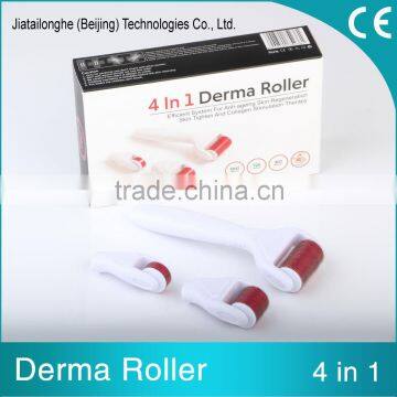 DRS Micro Needle Therapy Stainless Dermaroller Kits 300/720/1200 Needles 4 in 1 Derma Roller for Skin Rejuvenation photo-3