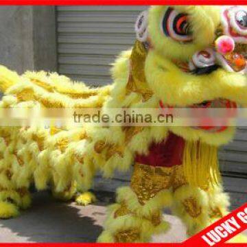 Traditional chinese new year decoration classic high quality yellow lion costume wholesale