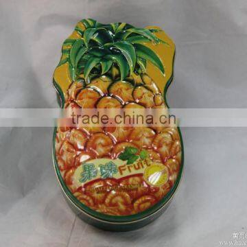 irregular tin box with printing and beautiful picture for saving