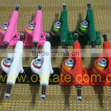 356 Aluminum Hangers 4140 Chromoly Steel Axles, New 5.5" Flounder Colorfully Skateboard Trucks