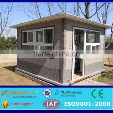 Flat Pack High Quality Prefab Steel Frame Guard House With Metal Carved Board photo-4