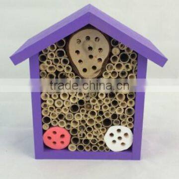 new fashion FSC wooden garden hanging bee insect hotel house cage