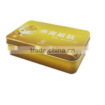 direct factory colored rectangular food tin box