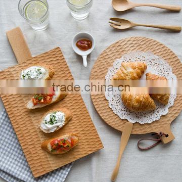 4 sizes Wooden texture chopping board, pizza plate, coaster cutting board, serving tray Beech Wood (Elm) cutting board