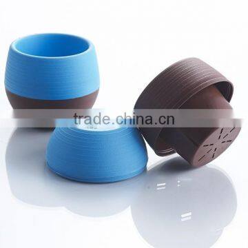 Mini Round Plastic Plant Flower Pot Home Office Decor Planter