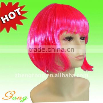 Cosplay Costume Ball Periwig red short human hair wigs