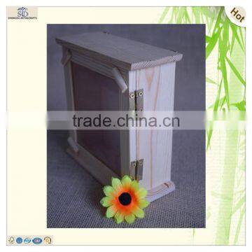 House Shaped Hinged Paulownia Wooden Stationery Storage Box photo-5