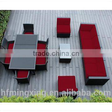 Garden outdoor big size patio luxury sectional sofa set