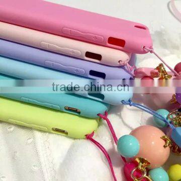 2016 New Arrival Macaron Minimalist Style TPU Protective Phone Case With Rope for Iphone 5 6 Plus photo-3