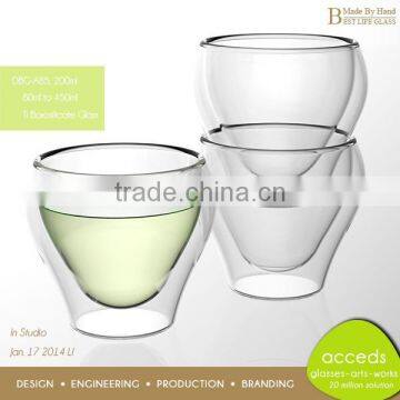 Tableware Producer Double Wall Heat Resistant Espresso Coffee Glass Cup photo-2