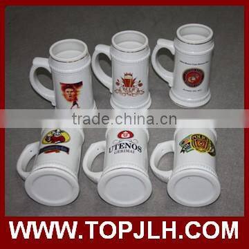 logo custom non-disposable ceramic beer mug 22oz cup white mug