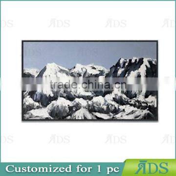 Framed Handmade Winter Landscape Painting for Home Decoration photo-2