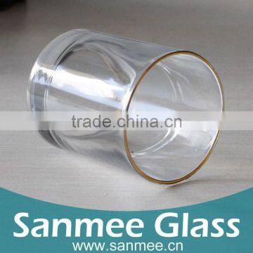 185ml,6.5oz Transparent High Quality Gold Rim Coffee Glass Cup photo-3