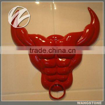 Stainless Steel Wall Art Bull Sculpture photo-2