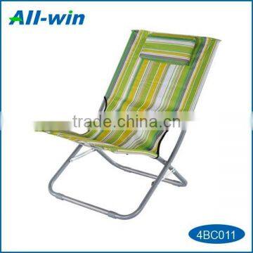 Large Popular High-quality Outdoor Colorful Foldable Leisure Beach Chair Camping Chair With Pillow