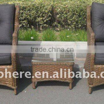 Doube rattan sun loungers with coffee table AK1311