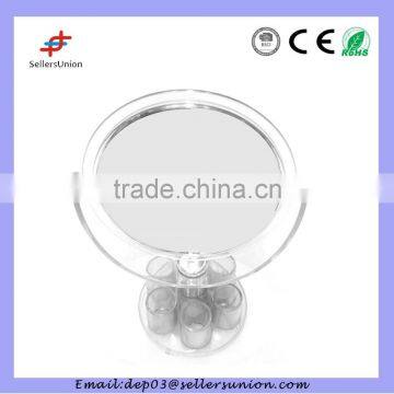 Round Mirror With Pen Holder