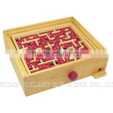 Wooden labyrinth toy,intelligent wooden games,wooden IQ toy