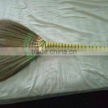 Natual grass broom with short handle