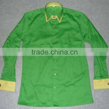 Offier Men's 100% Cotton Twill Casual Long Sleeve Shirt With Embroidery photo-4