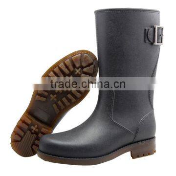 Custom Logo Waterproof Shiny Black Neoprene Rain Hunting Boots photo-5