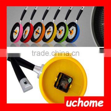 UCHOME Hot Beauty Happy Time Plastic Frying Pan Wall Clock, Decorative Kitchen Fried Egg Pan Wall Clock photo-4