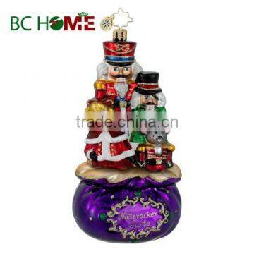 2015 New christmas glass nutcracker suit ornaments