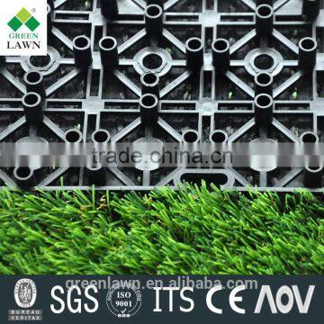 China supplier plastic landscaping artificial grass interlocking tiles for garden