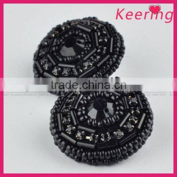 Keering New Arrival Black Handmade Sew on Decorative Buttons for Fur Coat WBKA-302 photo-2