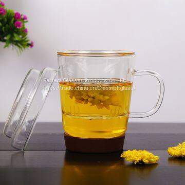 Glass Cup Kungfu Tea Cup Three Part Glass Cup Filter Glass Cup Coffee Cup Milk Cup Juice Cup for Hotel and Resturant photo-2