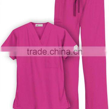 burgundy nursing scrub suits for women SLU001