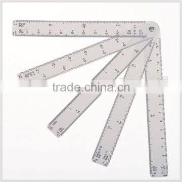 Kearing Fan-Shape Metal Scale Ruler Including 5 Pieces Strainght Rulers For Engineer#8500-5 photo-3