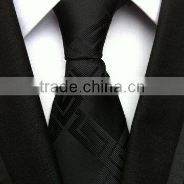 HDYF-28 Black floral woven men's neck tie