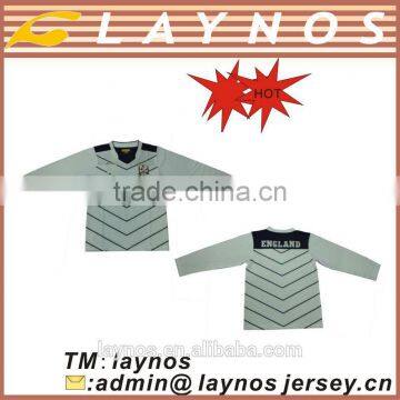 Long sleeve team soccer jersey England