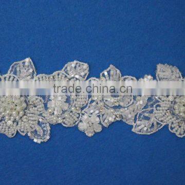 Indian heavy beaded sari lace trimming border trim for evening dresses