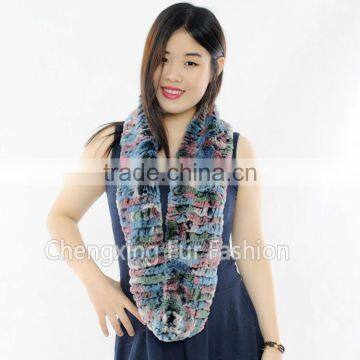 CX-S-125D Beautiful Women Real Rex Rabbit Fur Winter Fashion Lady Scarf Custom Scarf no Minimum photo-4