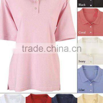 Multi-Color Lady's Plain Polo T-Shirt