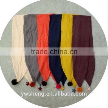 Newest Style Baby Girl Cotton Plain Baby Scarf photo-4