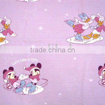 cartoon printed children's bedding set fabric