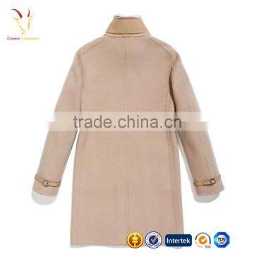 Korea Style Woolen Winter Coat,Women Winter Long Coat With Fur Collar photo-4