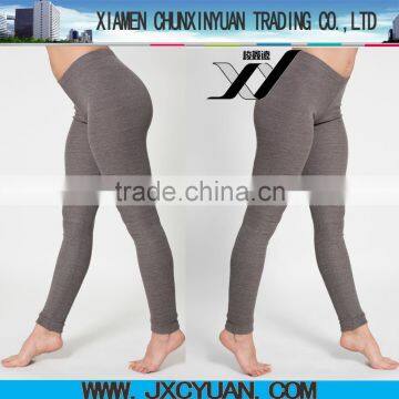 custom women middle waist slim fit plain leggings for wholesale