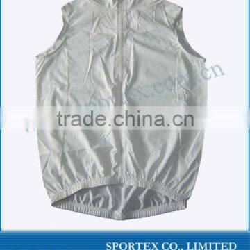 full visible zip sublimated sleeveless cycling tops/jacket