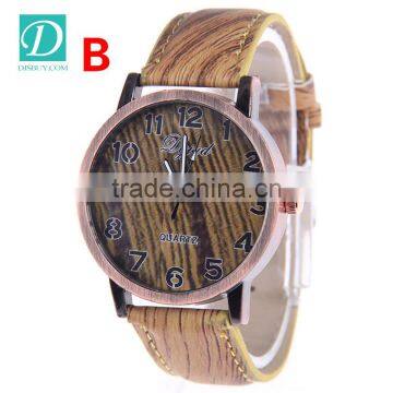 Newest Wooden Leather Watch Custom Logo Fashion Wrist Watch photo-5