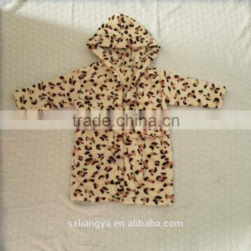 Wholesale Baby Kids Children Hooded Flannel Fleece Bathrobe photo-2
